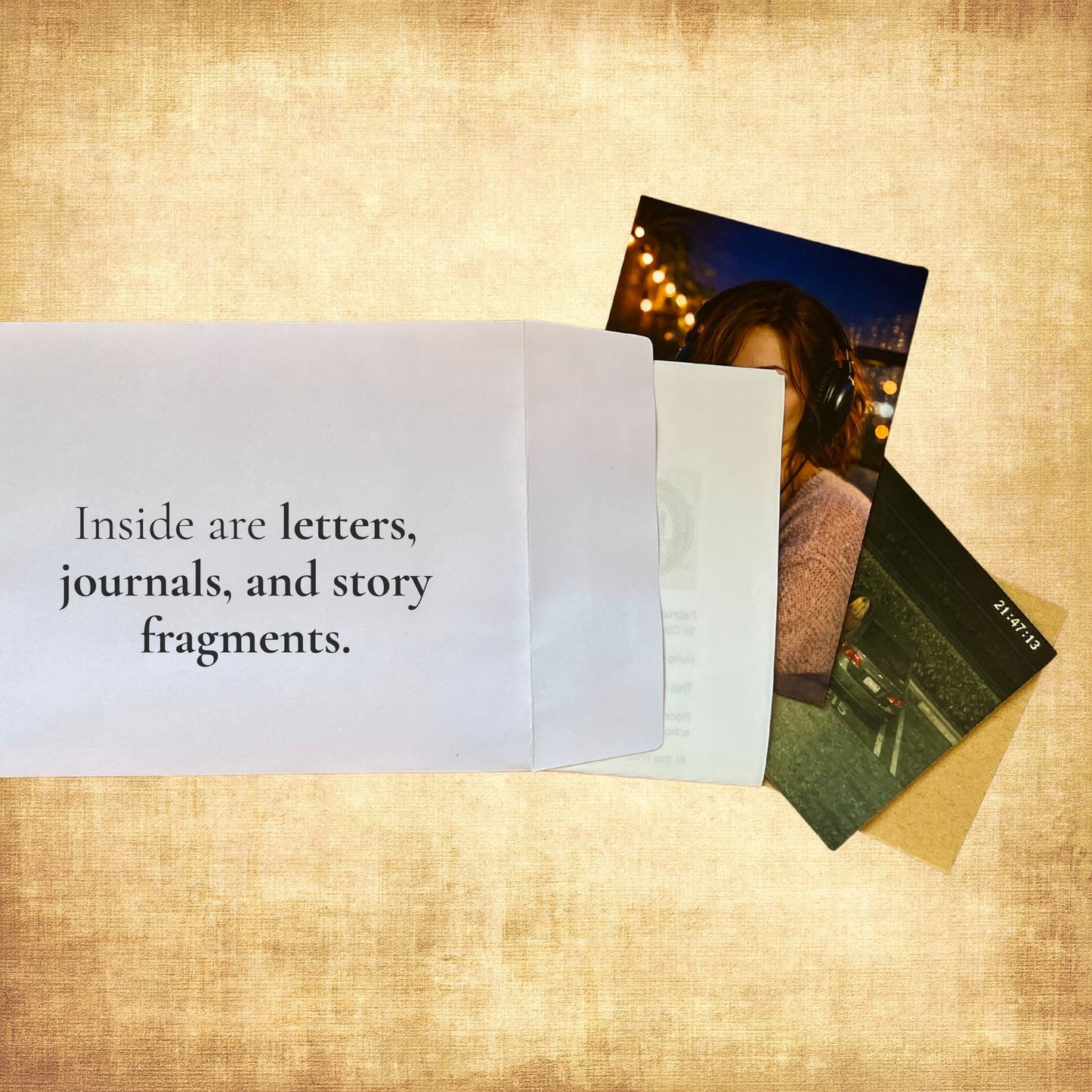 A year-long story told through 24 physical letters, delivered by mail.